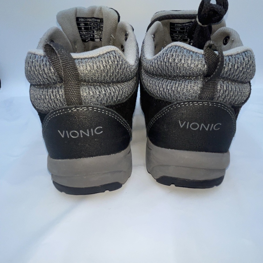 VIONIC 3105 Cypress 9168 Black Mesh Suede Performance Hiking Trail Boots W8 - Picture 11 of 11